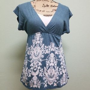 Light blue damask tunic